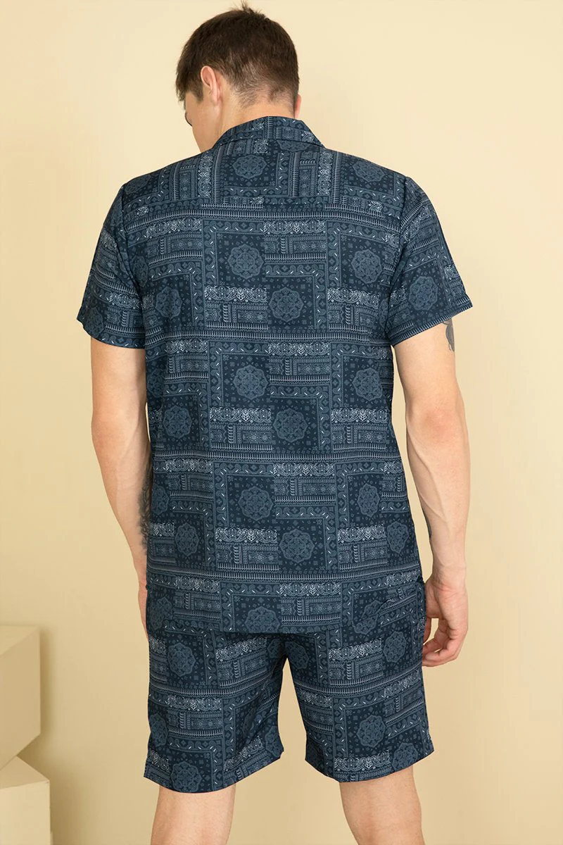 Floral Navy Stake Co-ords Set - Image 2